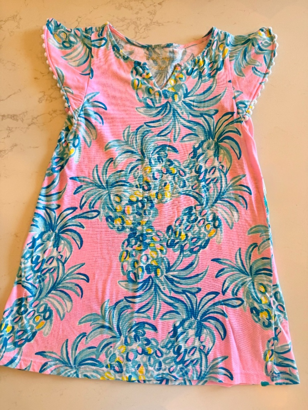 Lilly Pulitzer girls' Mini Astara Pineapple Dress Size Small 3/5